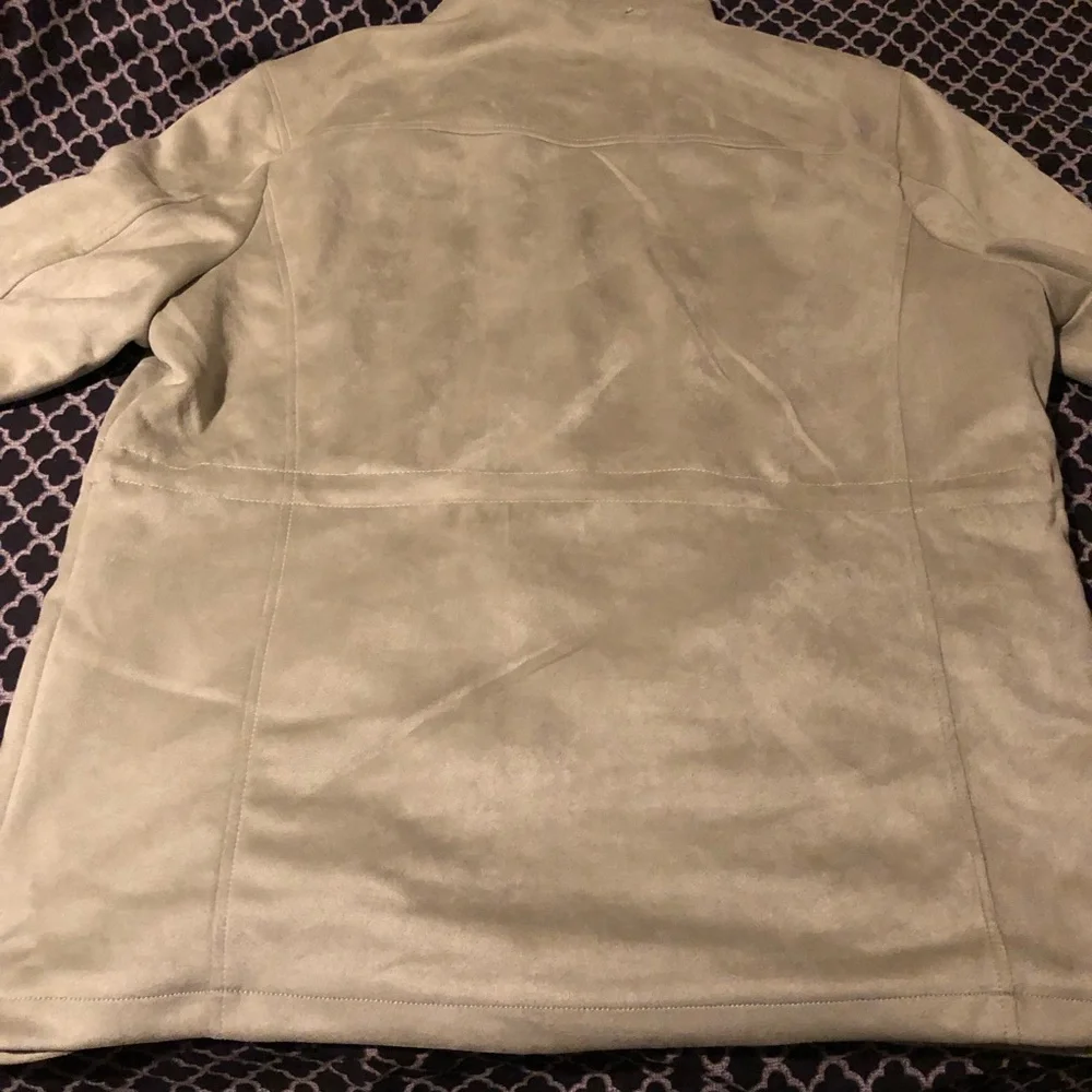 Robert Graham Mens Vegan Faux Suede Cargo Jacket Nickel RGF22R25 Tan XXL K35